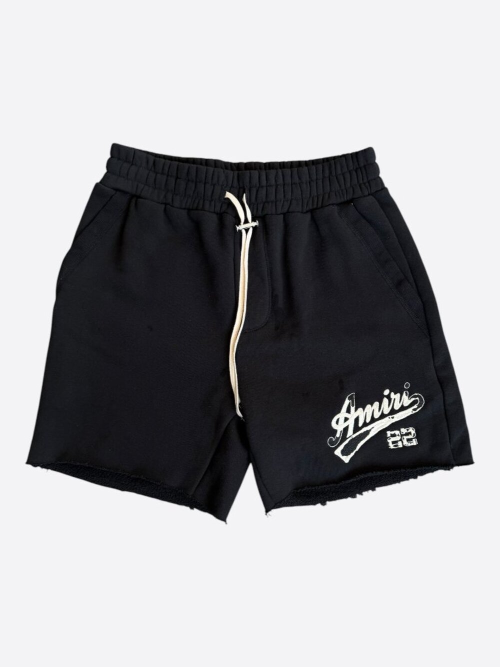 Amiri Black & White 22 Logo Shorts